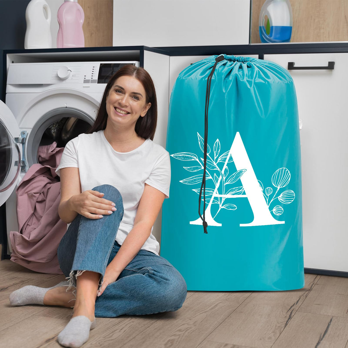 Sylfairy 2 Pack Extra Large Travel Laundry Bag, Dirty Clothes Organizer with Drawstring,Heavy Duty Travel Laundry Bags