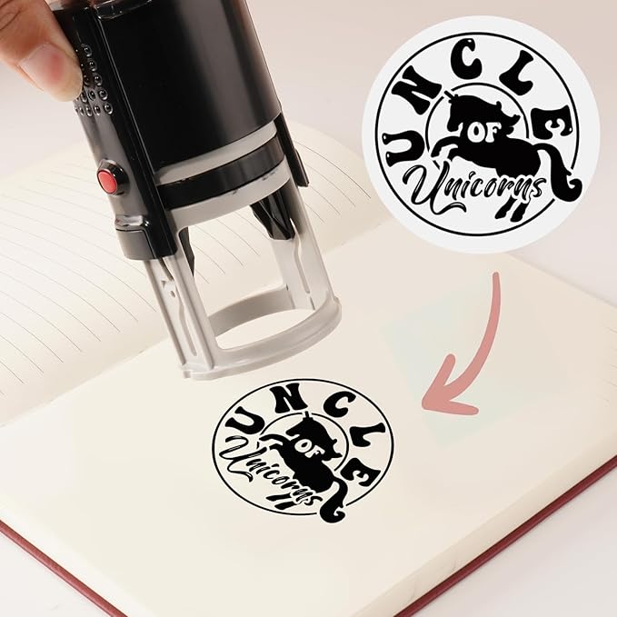 Custom Logo Stamp for Business - Self Inking Stamps with Personalized Logo | 5 Ink Colors (Logo)