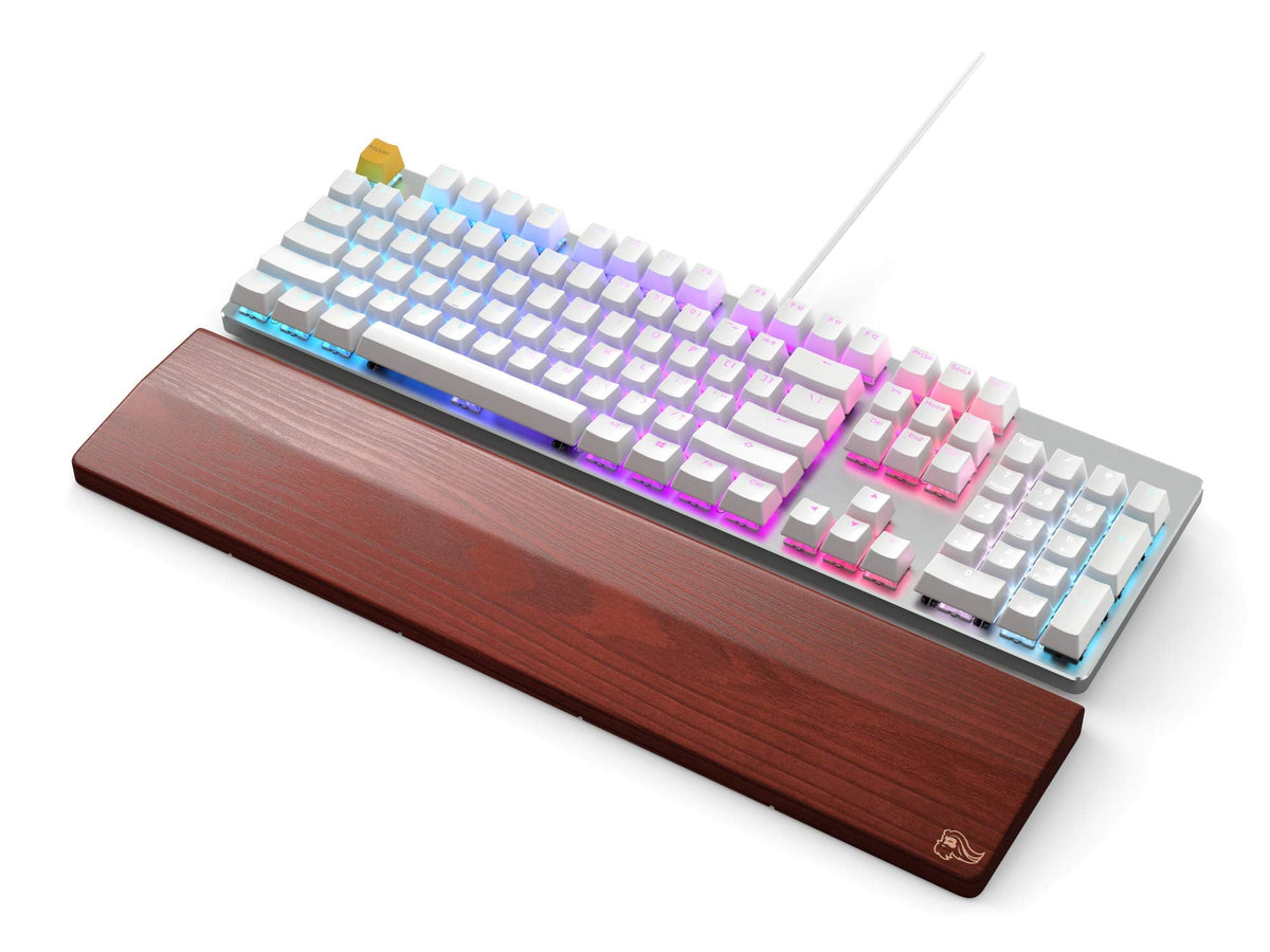 Glorious Gaming Wooden Wrist Rest - Full Standard Size - Brown - Mechanical Keyboard, Wood Ergonomic Palm Rest| 17.5x4 inches/19mm Thick (GV-100-BROWN)
