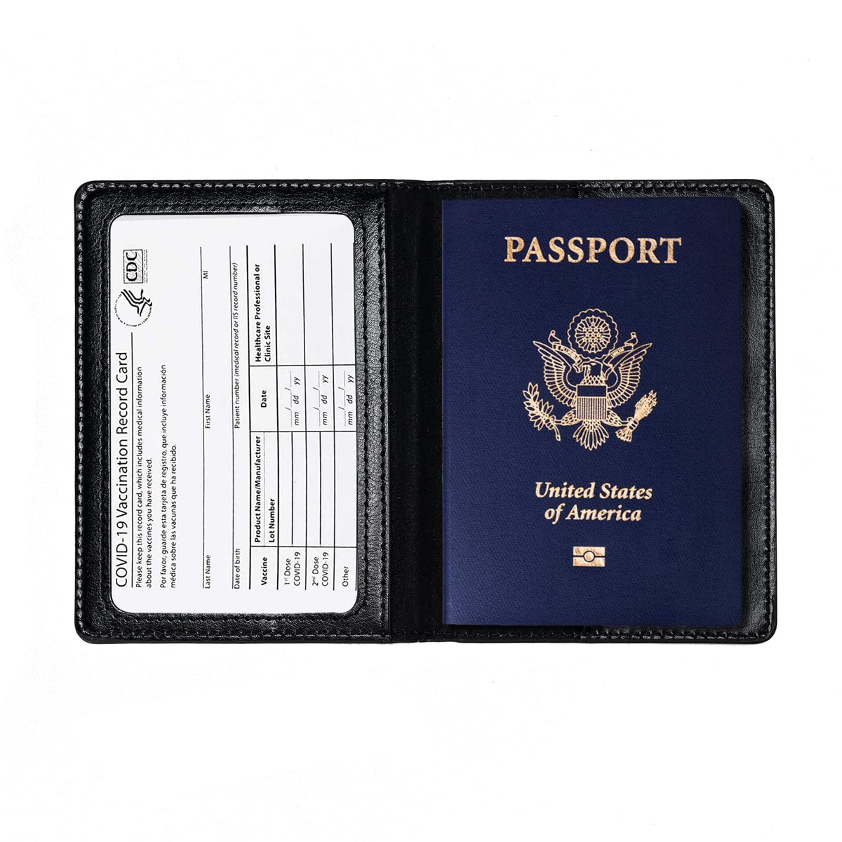 Honmein 2 Pcs Passport holders,Ultra Slim passport wallet,PU Leather Passport Cover for Women and Men
