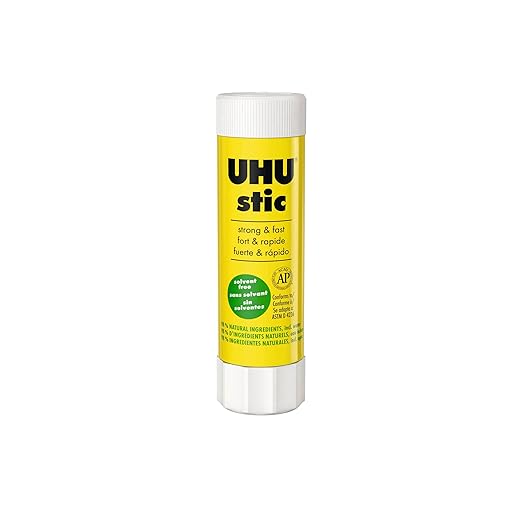 UHU Stic, Glue Stick Solvent Free, Washable, Screw on Cap, for School, Crafts, Scrapbooking 2 x 40g + Bonus