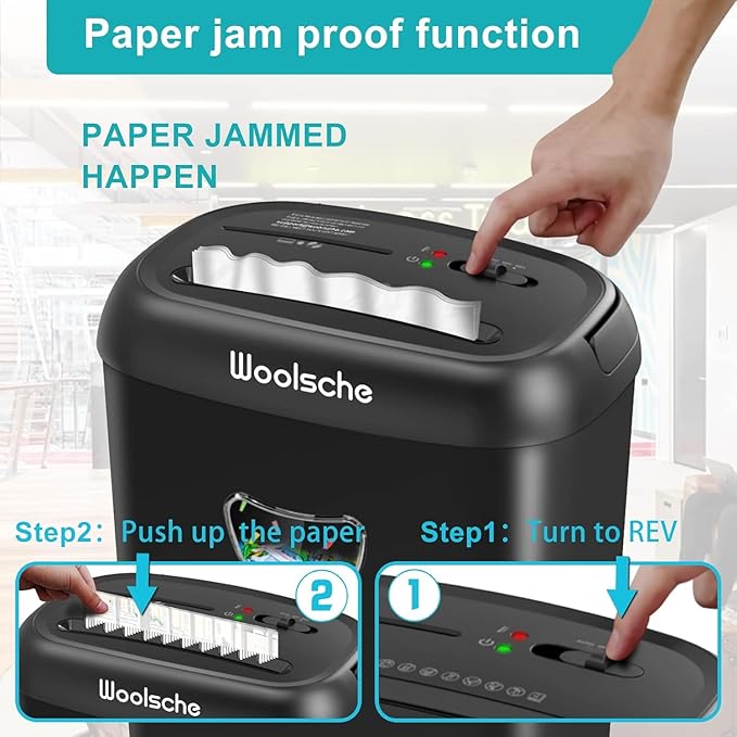 Paper Shredder,14-Sheet Cross Cut with 6.6-Gallon Basket, High Security Level P-4,3-Mode Design Shred Card/CD/Staple/Clip for Office