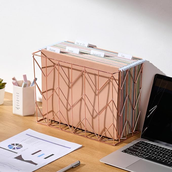 50pcs Decorative Hanging File Folders,Filing Cabinet, Letter Size with 1/5-Cut Adjustable Tab Durable 12 Color Assorted, 50 pcs Per Box,Cute,Color,Pink,Pastel