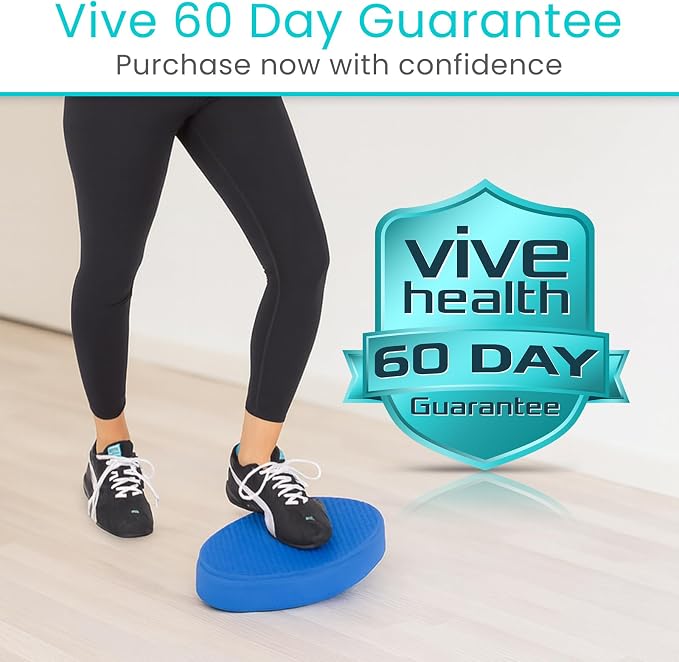 Vive Oval Balance Pad - Wobble Cushion For Physical Therapy And Rehabilitation Equipment - Soft Stability Trainer Foam For Workouts, Yoga, Core Strength And Pilates - Device For Women, Men And Kids