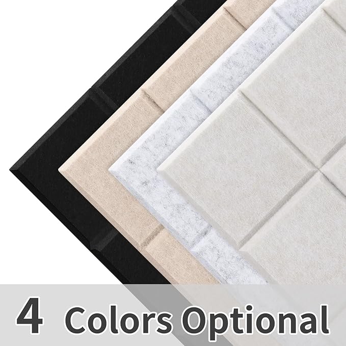 Smarpau Large Cork Boards Bulletin Board 48"x36", 12 Pack Felt Corkboards Pin Board with 50 Removable Adhesive Tabs 35 Pushpins, Cork Wall Tiles for Home School Decor