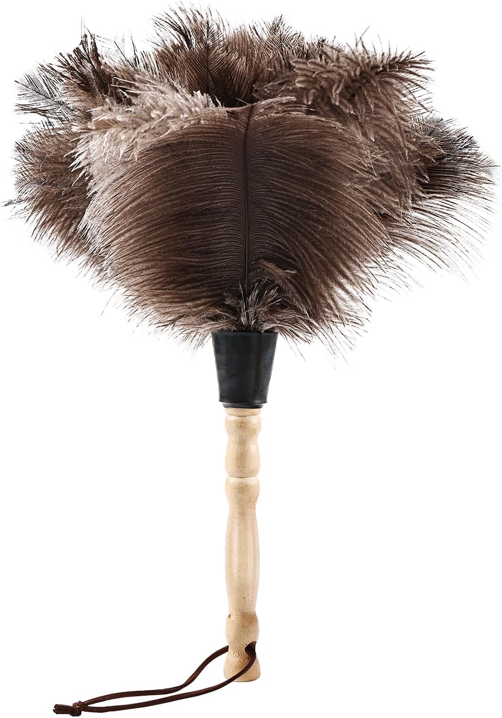 Ostrich Feather Duster 14" Natural Handheld Reusable Feathers Dusters with Wooden Handle for Cleaning Supplies Home Car Office