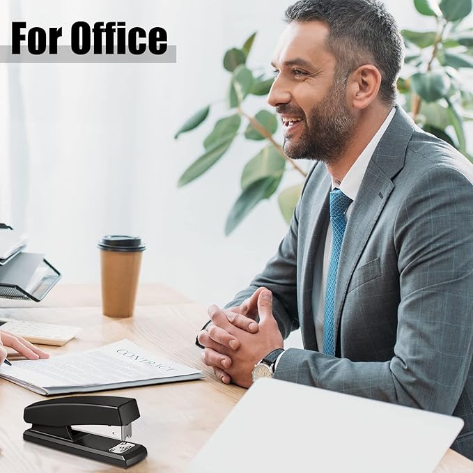 Marspark 10 Pcs Stapler for Desk Office Staplers Bulk with 6000 Staples 25 Sheet Capacity for School Office