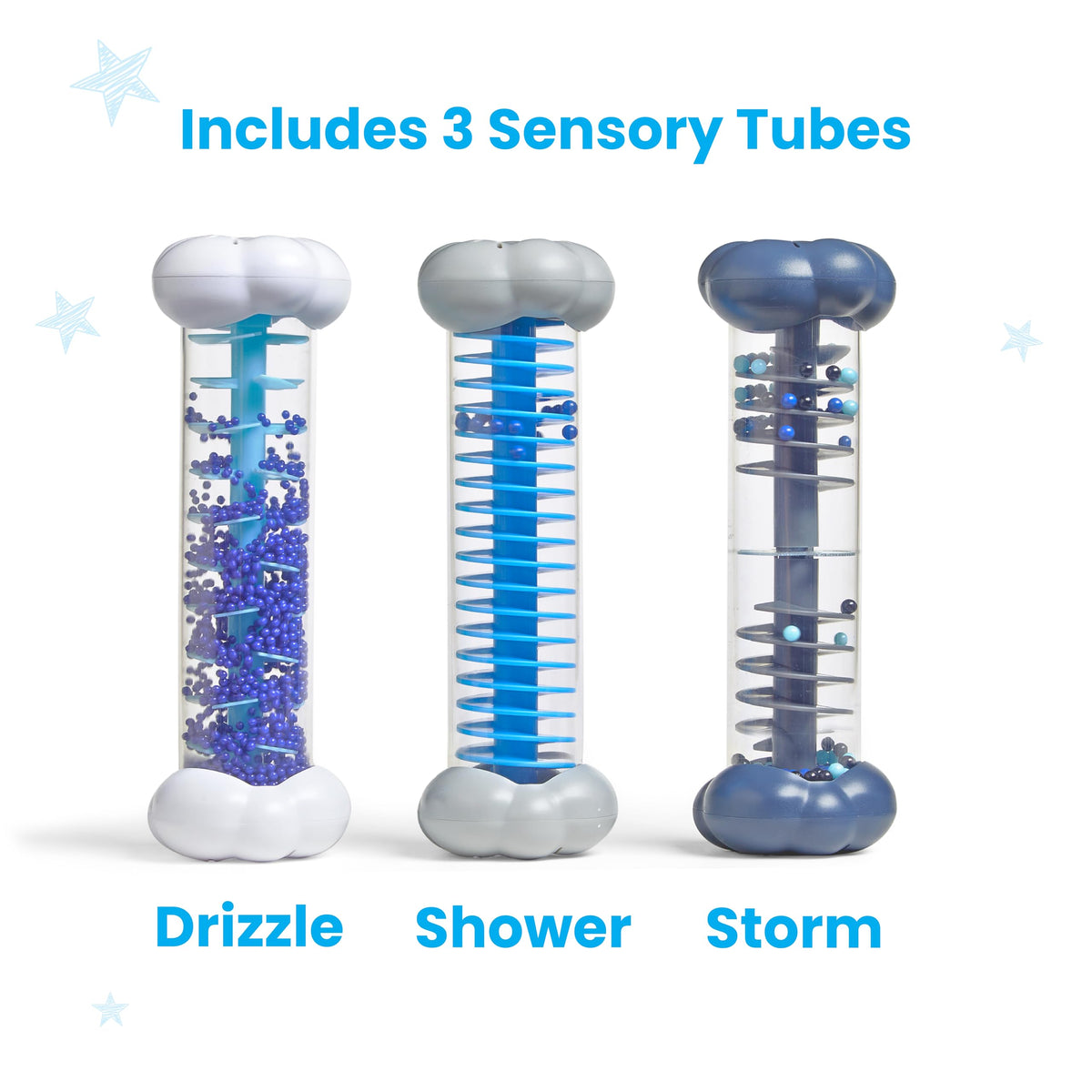 hand2mind Calming Sounds Sensory Tubes, Rain Sound Fidget Tubes, Rainstick Instrument, Toddler Sensory Toys, Calm Down Corner Supplies, Science Classroom Weather Toys, Play Therapy Activities