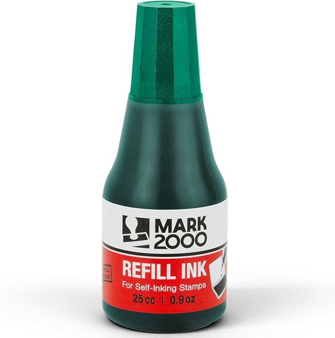 Self-Inking Refill Ink - Green - 25cc (0.9oz)