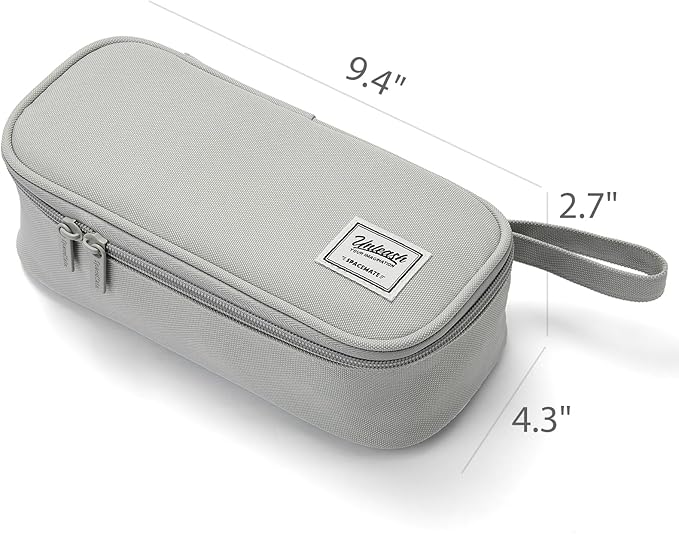 Pencil Case Pouch Box Bag School Supplies Girls Boys Kids, Cute Preppy Stuff Large Big Capacity Aesthetic Pen Organizer, Back to College Stationary, Light Gray, Standard Stlye, 1800ml