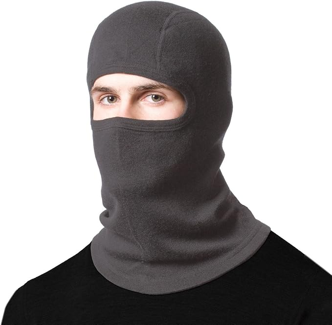 100% Merino Wool Balaclava - Winter Ski Mask - Face Mask - Cold Weather Gear