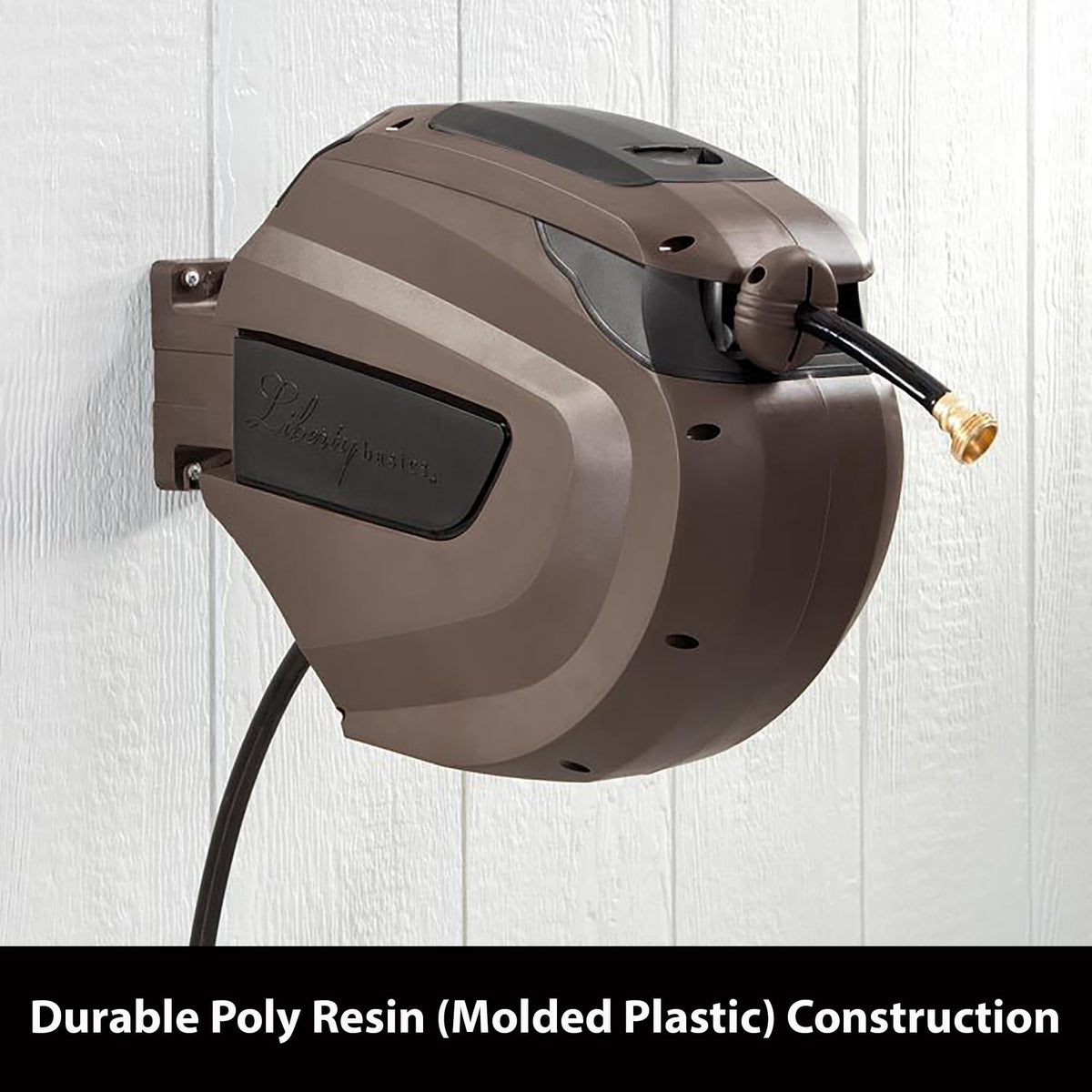 Liberty Basics 516, 65-Feet Retractable Hose Reel, Bronze