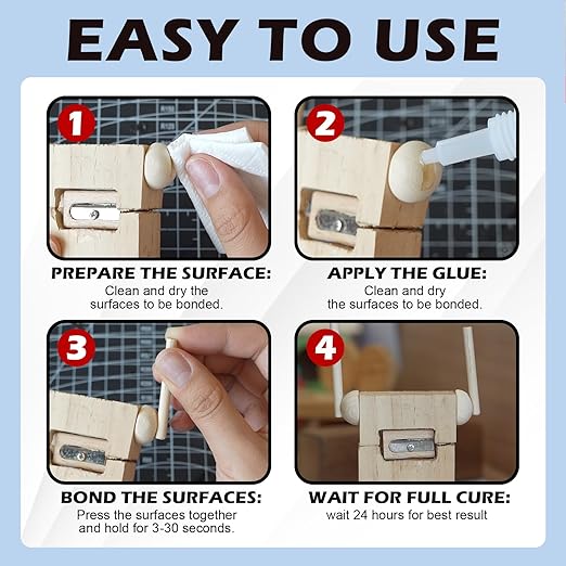 Professional Grade Cyanoacrylate Super Glue, Super Thin Viscosity CA Glue for Woodworking, 4 oz. Value Pack - Instant Adhesive for Woodturning, Pen Turning, Finish & Hobby