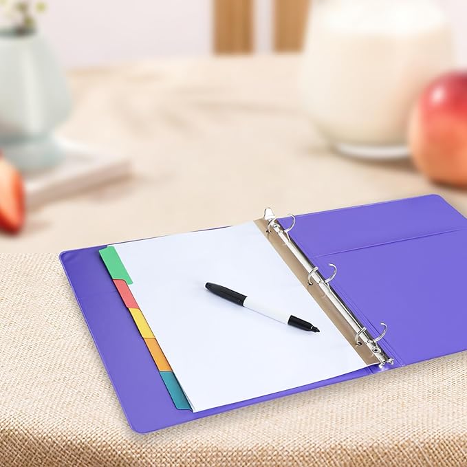 Binder Divider, PANDRI 120 Pack Binder Index White Dividers with 5 Tabs, Letter Size Paper Binder Divider for School Office Home Business