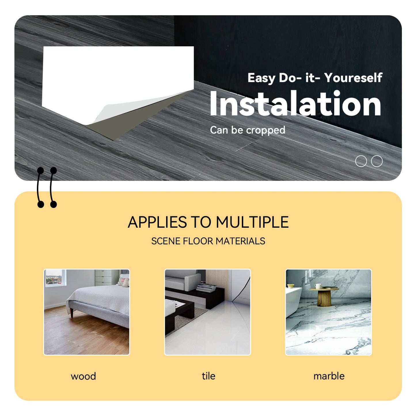 auxua Wood Grain Peel and Stick Floor Tiles – 11.8” Width, Full Roll Length of 590" – Versatile Design for Any Space, Light Color Self Adhesive Vinyl Flooring, Waterproof and Non-Slip Features