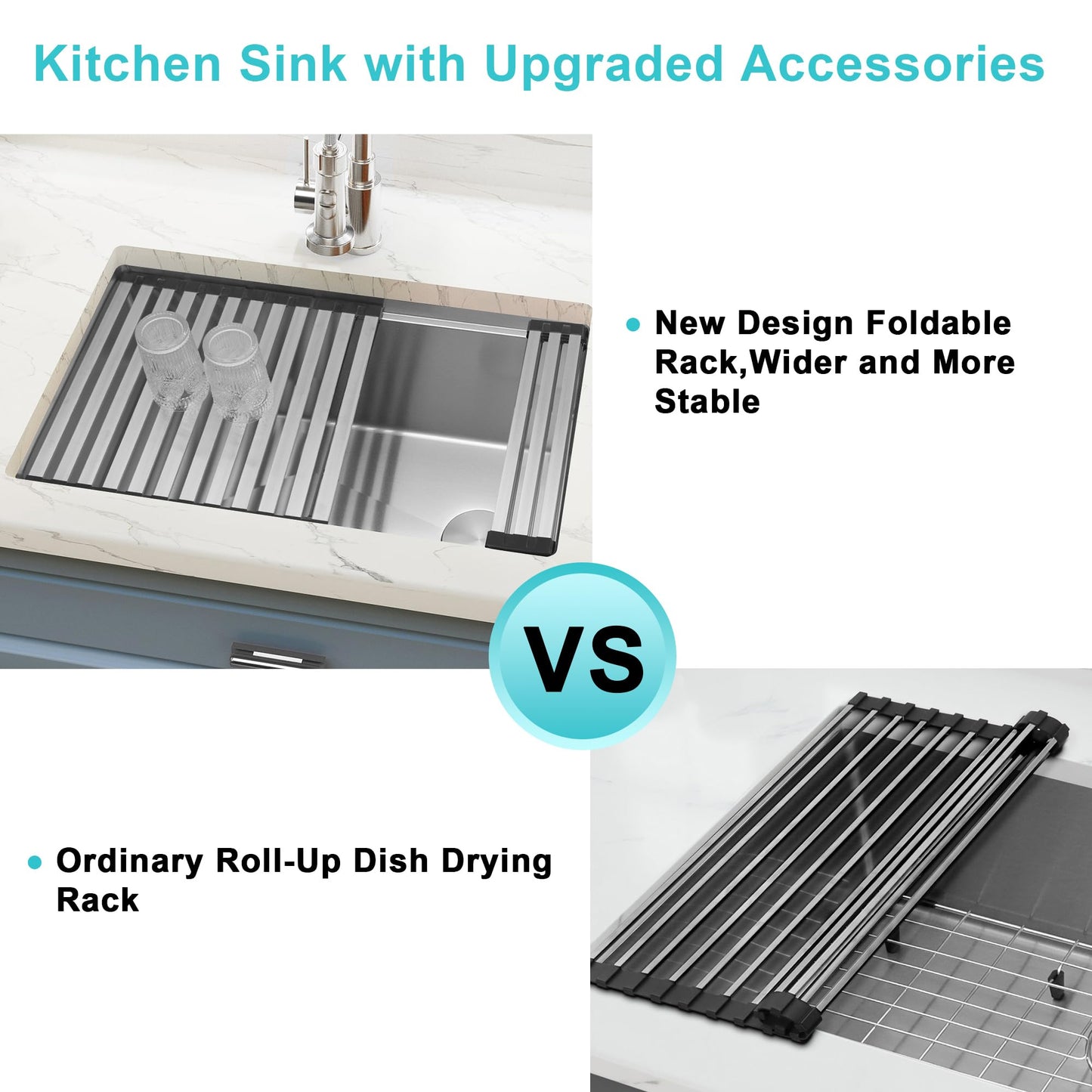 Lonsince Undermount Kitchen Sink 33 inch,16 Gauge Stainless Steel Workstation Sinks,Deep and Large Single Bowl Kitchen Sink Offset Drain (33" X 18")