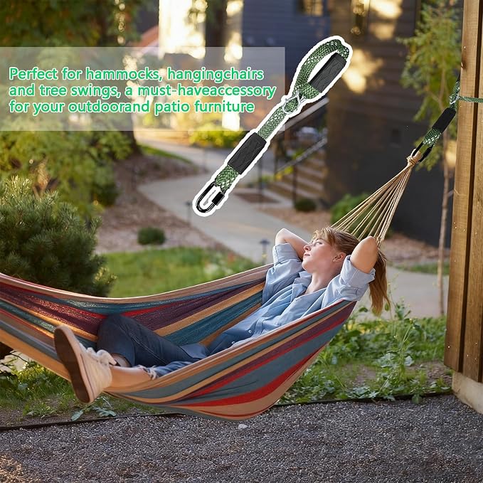 Tree Swing Hanging Straps, 6.67ft 800 LB Capacity Adjustable Nylon Swing Straps with Safer Lock Snap Carabiner for Hammock, Swing, Outdoor Camping and Aerial Yoga