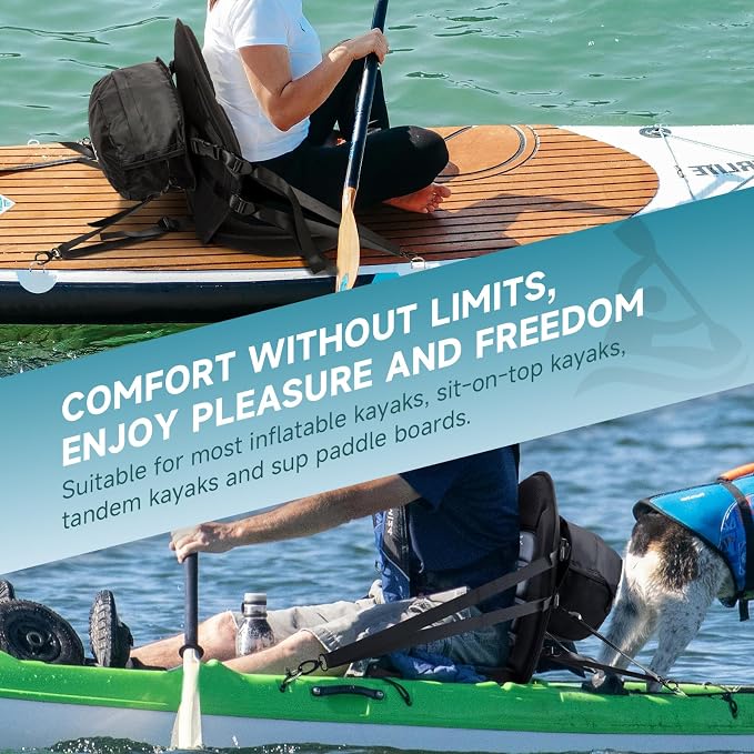 Trymaker Kayak Seats with Back Support for Sit on Top, Universal Paddle Board Seat for Inflatable Paddleboard, Sup, Canoe(1X Thicken Cushion)