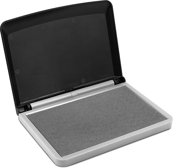 MaxMark Large Gray Stamp Pad - 2-3/4" by 4-1/4" - Premium Quality Felt Pad