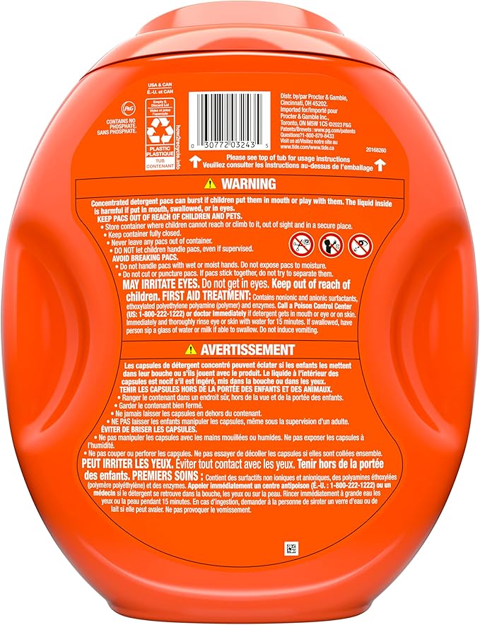 Tide PODS laundry detergent pacs, 3-in-1 Stain Remover, Odor Fighter, Color Protector, 112 Count, HE compatible, Original Scent