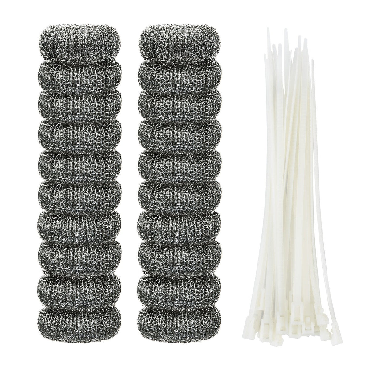 Shappy 20 Pieces Lint Traps Washing Machine Drain Hose Filter Stainless Steel Snare Laundry Mesh Washing Machine Lint Trap Catcher with 20 Pcs Pieces Cable Ties
