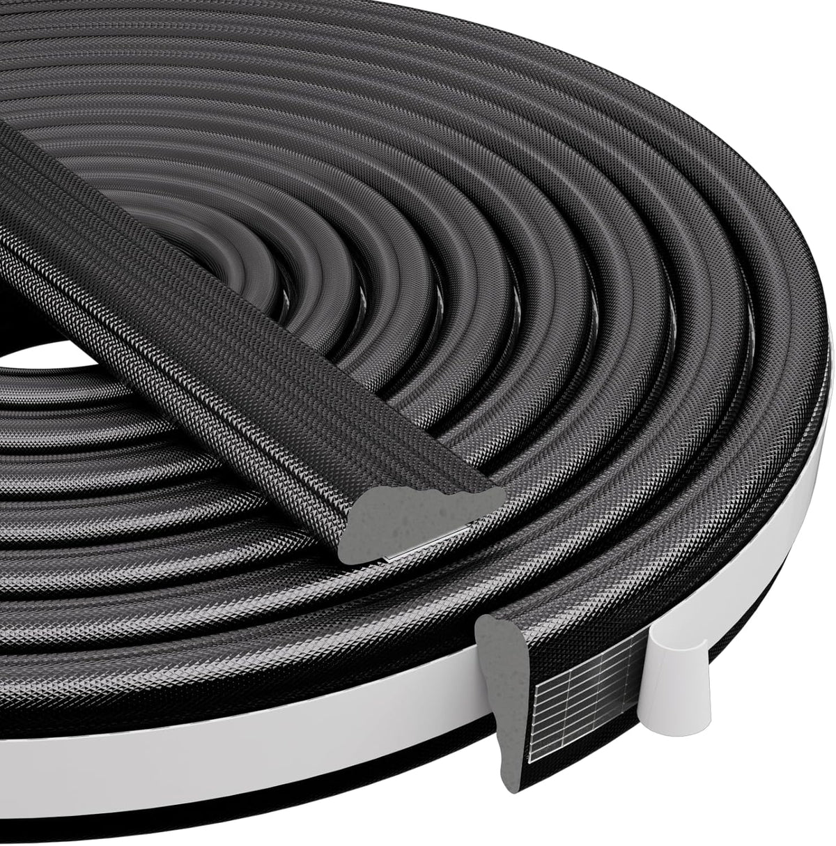 Wedge-Shape Window Weather Stripping Door Frame Seal Strip 2PcsÃ196" Black,Upgrade Black Foam,Soundproofing,Draft Stopper,Winter Insulation,Noise Blocker, Gap Filler for Exterior Front Door Side