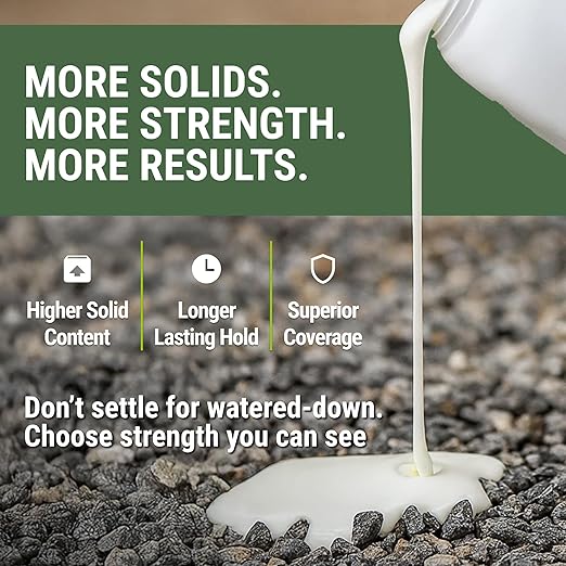 Ground Glue Tech-Tonic Landscape Adhesive for Rock, Mulch, and Sand, Weatherproof Long-Lasting Stabilizer for Trails & Slopes, Pet-Safe Binder for Pea Gravel, Bark & Flower Beds, 5 Gallon Tote