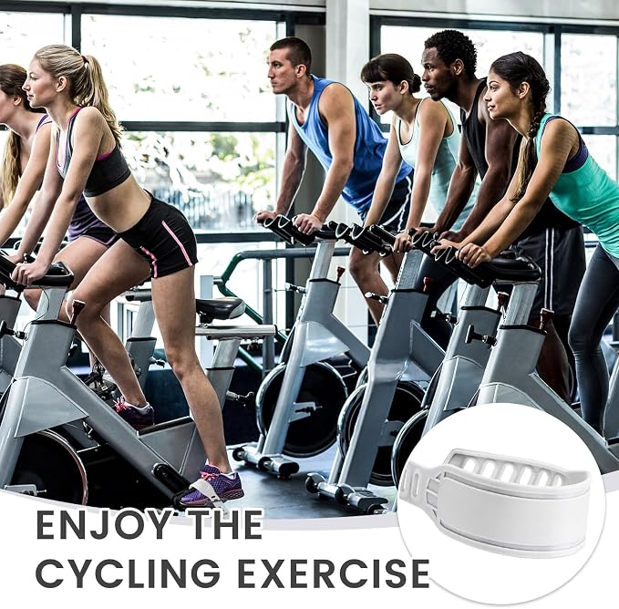Exercise Bike Pedal Straps, Heavy Duty Adjustable Length Universal Pedal Strap Fits Most Bike Pedals Exercise Bike Bicycle Cycle for Home or Gym