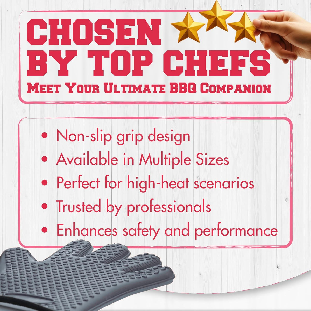 KITCHEN PERFECTION S Silicone Smoker Oven Gloves for Women -Extreme Heat Resistant BBQ Gloves -Handle Hot Food Right on Your Grill Fryer |Waterproof Oven Mitts Cooking Gloves |Superior Set+3 Bonuses
