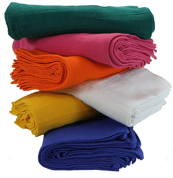 Arkwright Surgical Huck Towels - (Pack of 12) Lint Free & Highly Absorbent Pre-Treated Cotton Cleaning Cloths, Perfect for Medical, Auto Detailing, Window Glass, and Shop, 16 x 26 in, Pink