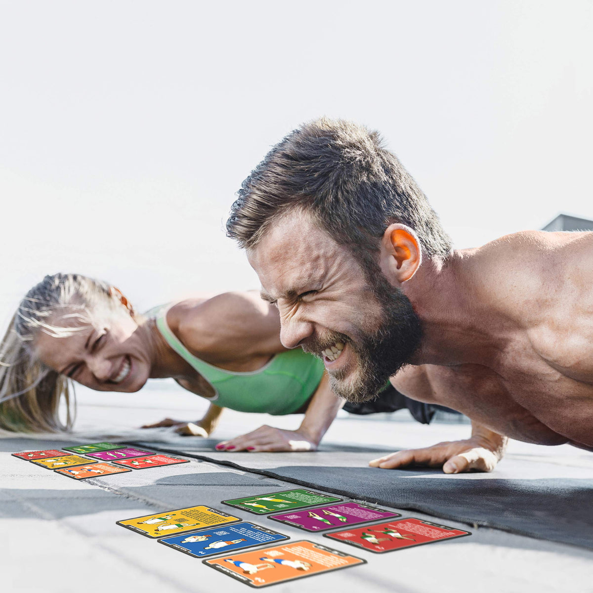 Stack 52 Bodyweight Exercise Cards: Workout Playing Card Game. Designed by a Military Fitness Expert. Video Instructions Included. No Equipment Needed. Burn Fat Build Muscle. (Bodyweight Mega Pack)