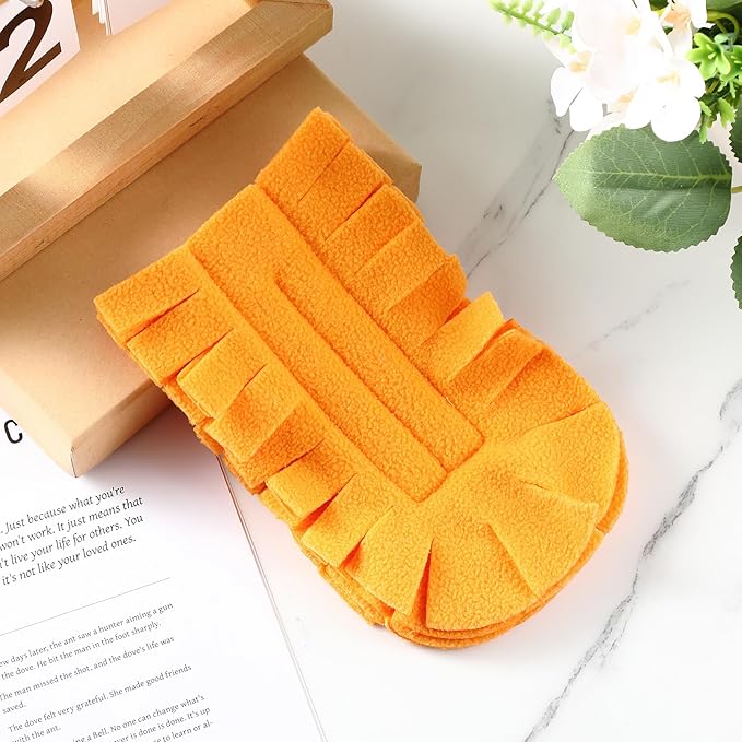 Zubebe 6 Pcs Duster Refill Reusable Fleece Duster Refills Feather Flat Dusters Multi Surface Washable Cleaning Pads Tools for Home, Blinds, Car, Pet, Furniture, Fans (Orange)
