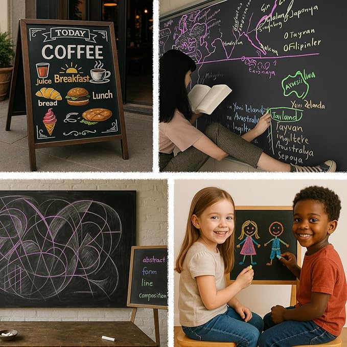 Colored Chalk 100PCS, 5 Colors, Low Dust Chalks Stick Bulk for Chalkboard Blackboard Non-Toxic