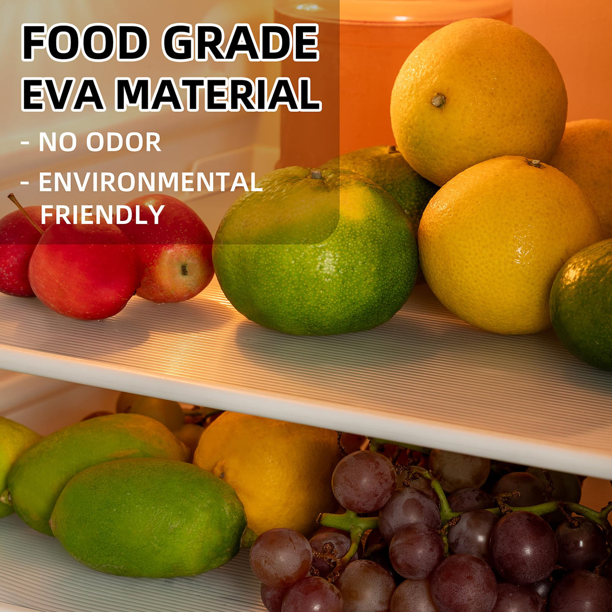 Shelf Liner Non Slip,Non Adhesive Cabinet Liner,Waterproof Drawer Liner,Food-Grade EVA Material for Kitchen Cabinets,Drawers,Refrigerators-Odorless & Easy to Cut-12 x 60 inches,Thickened