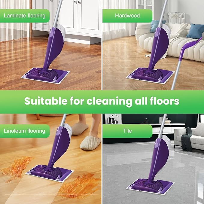 42 Count Disposable Mop Pad Replacement for Swiffer WetJet Spray Mop, Extra Strong Dirt Locking and Water Absorbent, Powerful Stain Removal