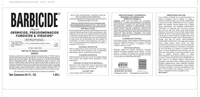 BARBICIDE Disinfectant Jar and Concentrate Starter Set (37 Oz Jar +16 Fl Oz)– Professional Salon, Spa & Barber Tool Sanitizing Kit