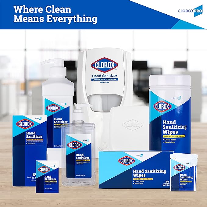 Clorox Pro Alcohol Free Hand Sanitizer Wipes with BZK - Gentle Hand Sanitizing Wipes for Hands in Bulk Canister - Disinfecting Sanitizer Solution for School Supplies & Office Use, 40 Count