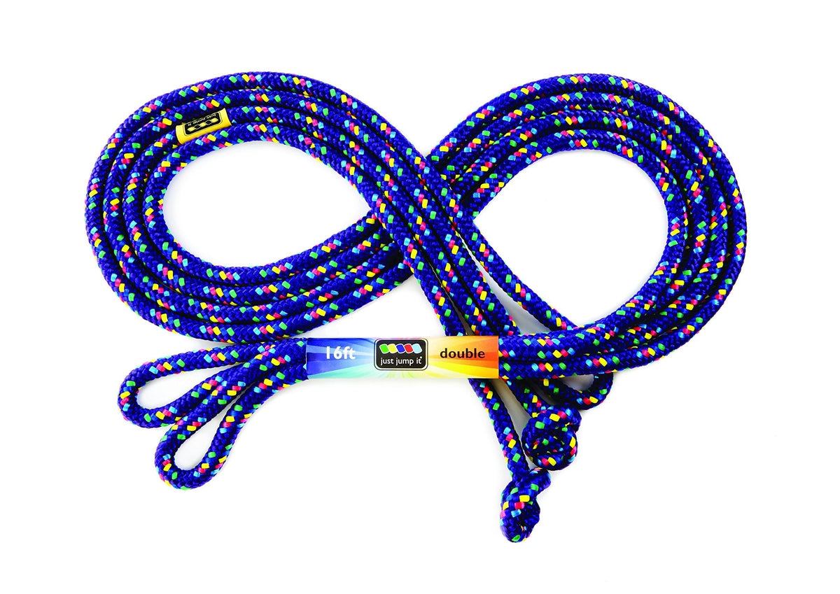 Just Jump It 16' Foot Single Jump Rope - Purple Confetti