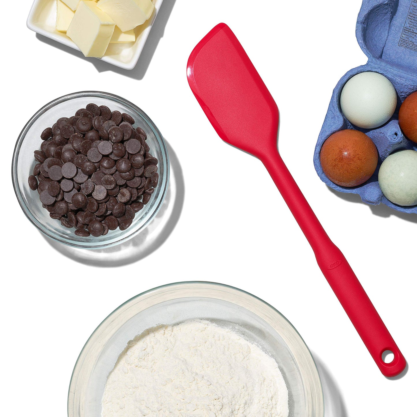 OXO Good Grips 3 Piece Silicone Spatula Set, One Size, Multi, Multicolor
