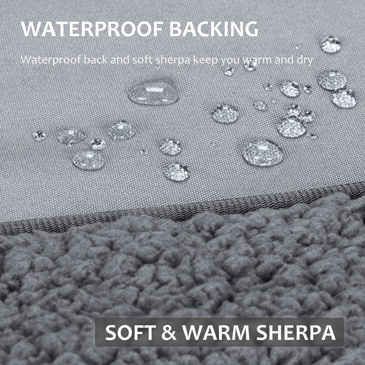 Tirrinia Large Waterproof Outdoor Blanket, Soft Warm Windproof Stadium Blanket with Sherpa Fleece and Foldable for Outdoor Sport, Baseball, Football, Beach, Concerts, Car,59" x 79"