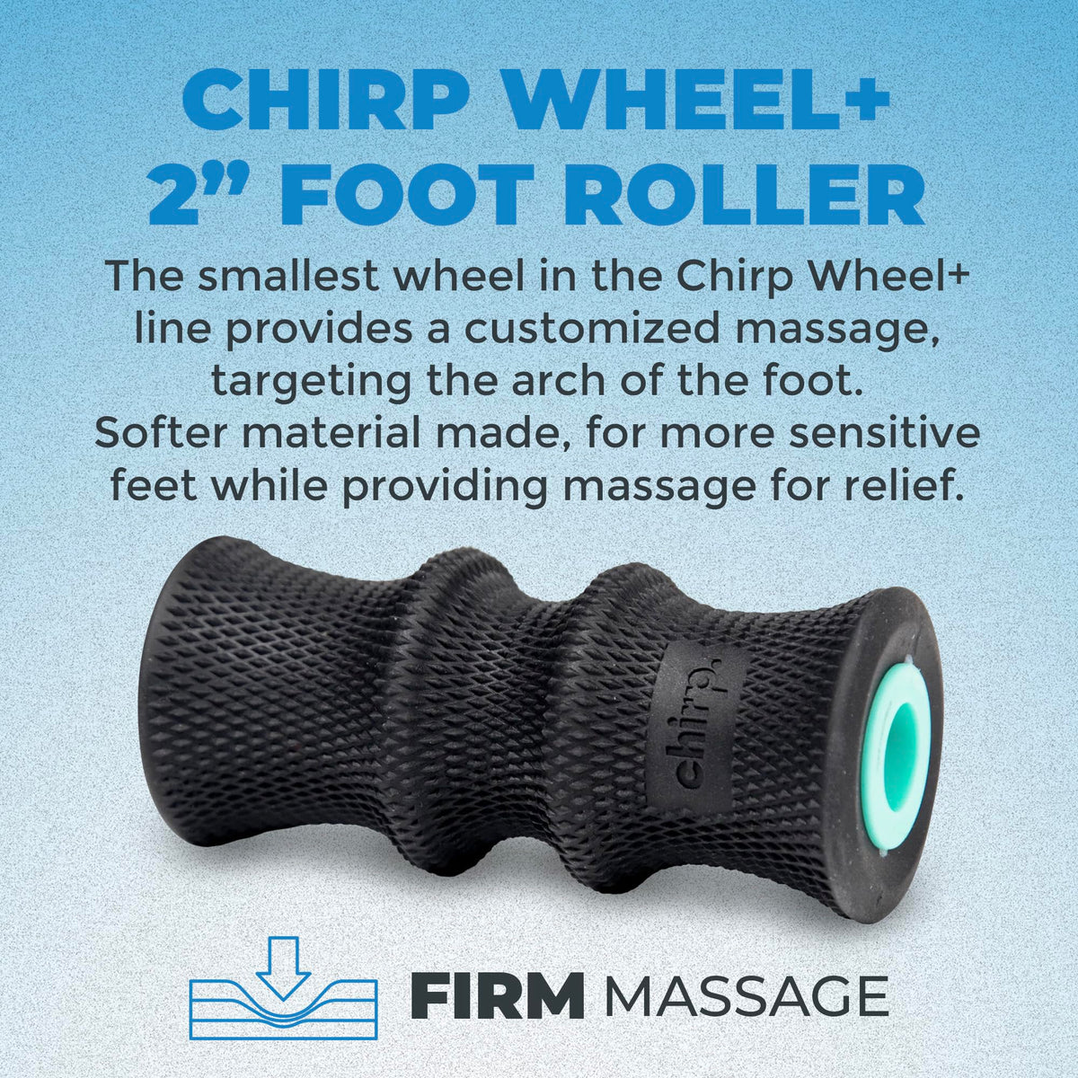 Chirp Wheel Foam Roller - Targeted Back & Neck Pain Relief, Muscle Massage, Trigger Point Therapy, High-Density Foam Tool for Physical Therapy, Stretching & Exercise, 500lbs Capacity, 2 Inch Mint
