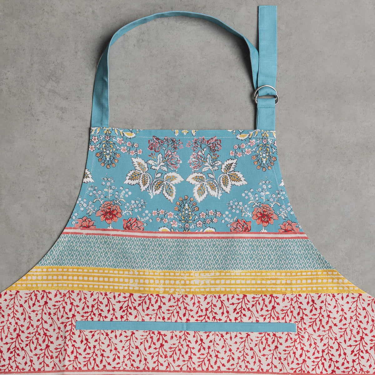 Maison d' Hermine Apron for women with Pocket 100% Cotton 27.50"x31.50" 1 Piece Adjustable Neck Strap & long ties Apron Men, Chef, Wedding, Cooking, Gardening, Server Spring/Summer (Marquise)