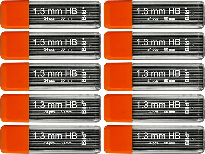 Bild Premium 1.3 mm Mechanical Pencil Lead Refills HB #2 (HB Mega, 1.3 mm)