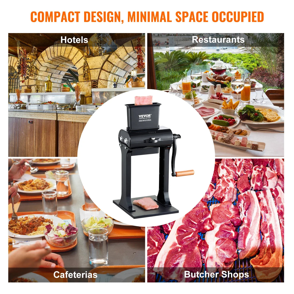 Commercial Meat Tenderizer Stainless Steel Meat Tenderizer Machine Kitchen Tool for Beef Turkey Chicken Pork Steak Fish
