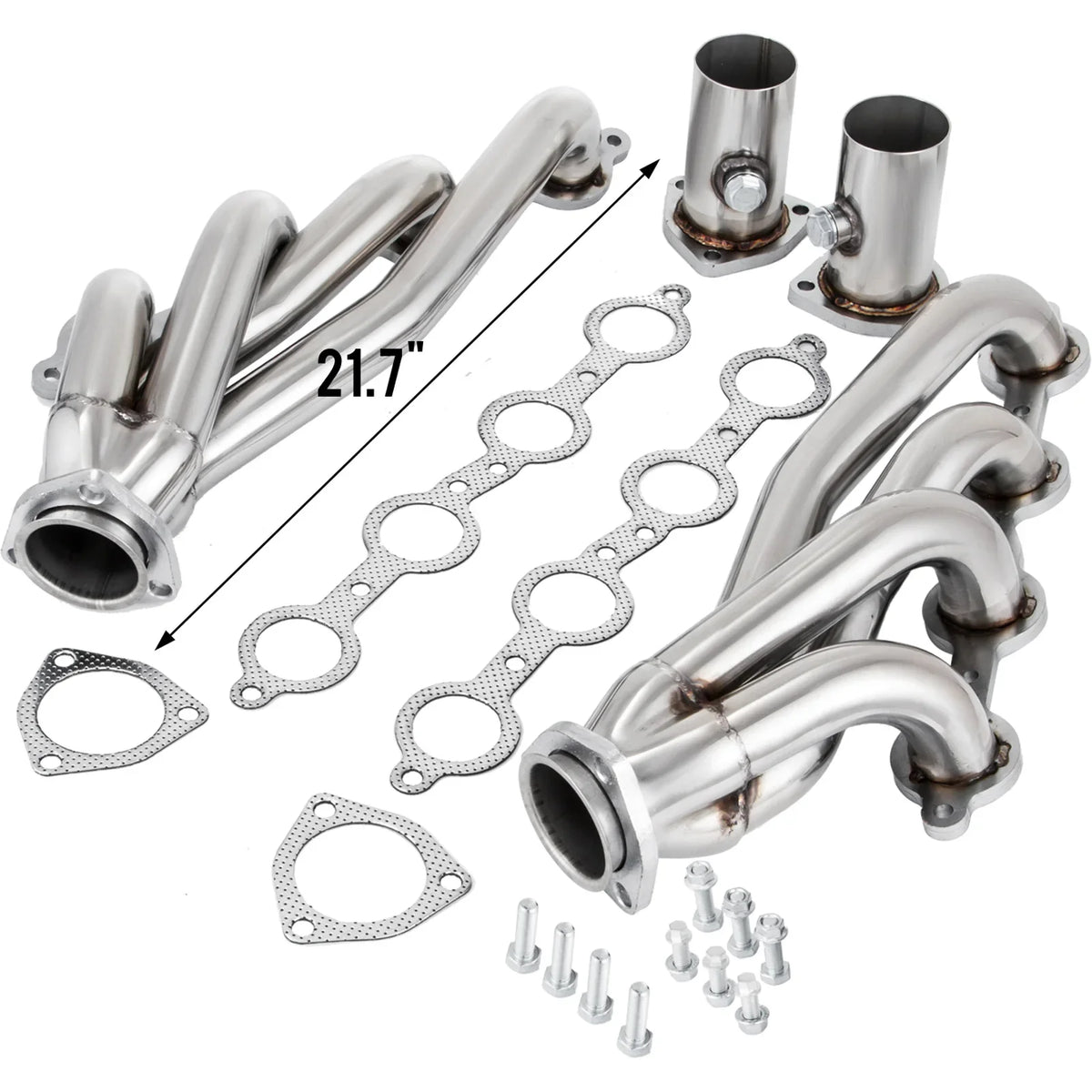 Exhaust Conversion Swap Header for Chevrolet GMC Truck LS LS1 LS2 LS3 LS6 Long Tube Header Exhaust Manifold Set W/ Gasket