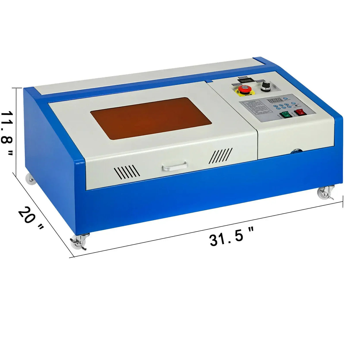 CO2 Laser Engraving Cutting Machine K40 laser engraver 40W 300x200mm USB Port And Digital Display with 4 Wheel