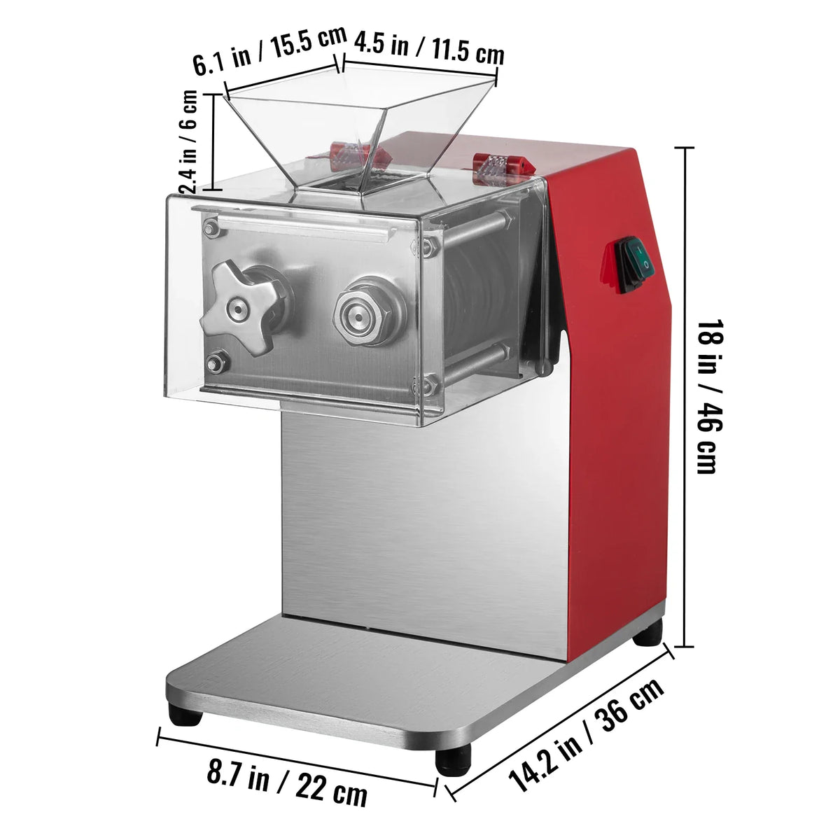 Commercial Meat Cutting Machine, 551 Lbs/H 850W Meat Shredding Machine, 3.5mm Blade Electric Meat Cutter, for Kitchen