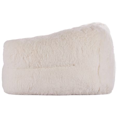Bean Bag Chair, BeanBag Sofa Chair with Armrests for Adults, Fluffy Plush & High-Density Foam Filling Adult Bean Bag with Zapper, Comfy Lazy Sofa Chair Ideal for Living Room, Bedroom, Beige