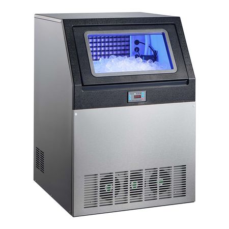 Commercial Ice Maker Machine, 440 lbs/24h with 85 lbs Storage Capacity, Built-in/Freestanding/Under Counter, Stainless Steel Ice Maker with LED Display & Self-Cleaning, for Home Bar Restaurant