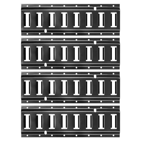 E-Track Tie-Down Rail Kit, 4 Pack 1.3 ft E Track Rails, 2 U-Shaped Hooks, 2 Tool Holders, 2 Track Shelf Brackets, 2 Tire Holders, 2 Cable Storage Rings, 8 End Caps & 1 Bag, Fit for Vans Trailers